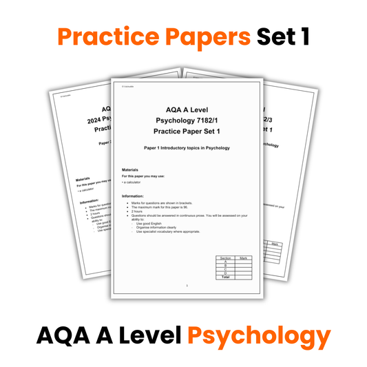 Practice Papers Set 1 | A Level Psychology (AQA)