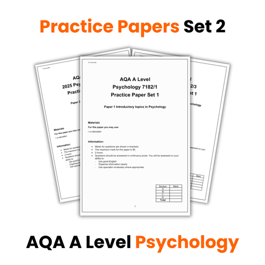 Practice Papers Set 2 | A Level Psychology (AQA)