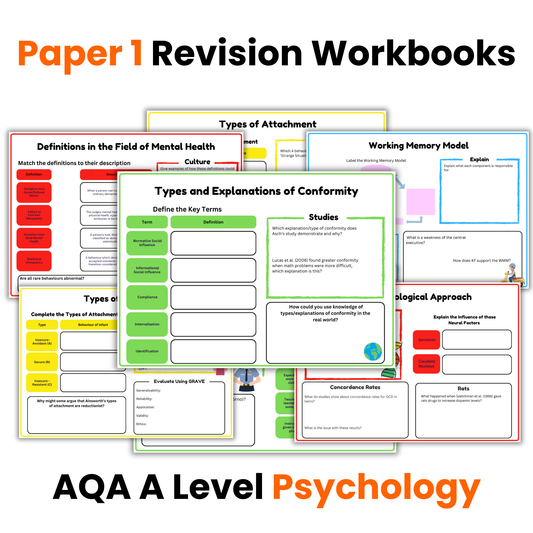 Paper 1 Workbooks | A Level Psychology (AQA)